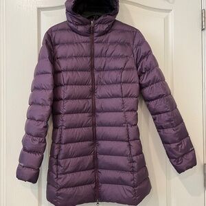 Eddie Bauer light weight down long jacket